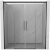 Mexen Rox Duo portes de douche coulissantes 180 cm, transparentes, noires - 8C2-180-002-70-00