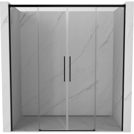 Mexen Rox Duo porte de douche coulissantes 190 cm, transparentes, noires - 8C2-190-002-70-00