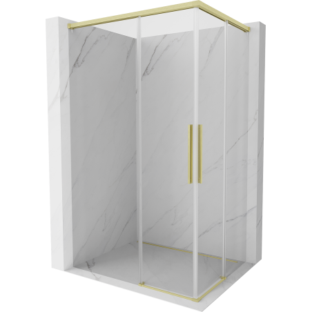 Mexen Rox Duo cabine de douche coulissante 100 x 90 cm, transparente, or brossé - 8C2D-100-090-55-00