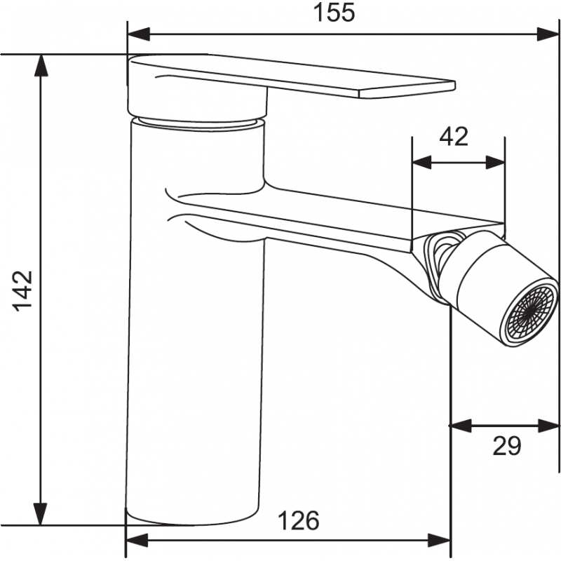 Mexen Zero robinet de bidet chromé - 71120-00