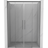 Mexen Rox Duo portes de douche coulissantes 140 cm, transparentes, métal gun - 8C2-140-002-95-00