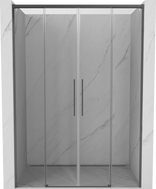 Mexen Rox Porte de douche coulissante Duo 150 cm, transparent, métal gun - 8C2-150-002-95-00