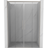 Mexen Rox Double porte de douche coulissante 160 cm, transparent, nickel brossé - 8C2-160-002-97-00