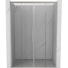 Mexen Rox Duo portes de douche coulissantes 140 cm, transparentes, nickel brossé - 8C2-140-002-97-00