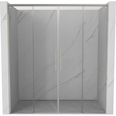 Mexen Rox Duo porte de douche coulissante 180 cm, transparent, nickel brossé - 8C2-180-002-97-00