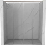Mexen Rox Duo porte de douche coulissante 180 cm, transparent, nickel brossé - 8C2-180-002-97-00