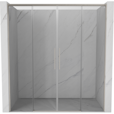 Mexen Rox Duo portes de douche coulissantes 200 cm, transparentes, nickel brossé - 8C2-200-002-97-00