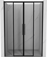 Mexen Rox Duo portes de douche coulissantes 140 cm, cadre noir, noir - 8C2-140-002-70-70