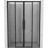 Mexen Rox Duo portes de douche coulissantes 160 cm, cadre noir, noir - 8C2-160-002-70-70
