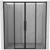 Mexen Rox Duo portes de douche coulissantes 180 cm, cadre noir, noir - 8C2-180-002-70-70