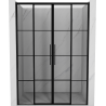 Mexen Rox Duo portes de douche coulissantes 140 cm, grille noire, noir - 8C2-140-002-70-77