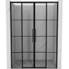 Mexen Rox Duo portes de douche coulissantes 150 cm, grille noire, noir - 8C2-150-002-70-77