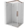 Mexen Rox Duo cabine de douche coulissante 110 x 85 cm, transparent, or rose - 8C2D-110-085-60-00