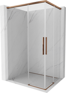 Mexen Rox Duo cabine de douche coulissante 95 x 90 cm, transparent, or rose - 8C2D-095-090-60-00