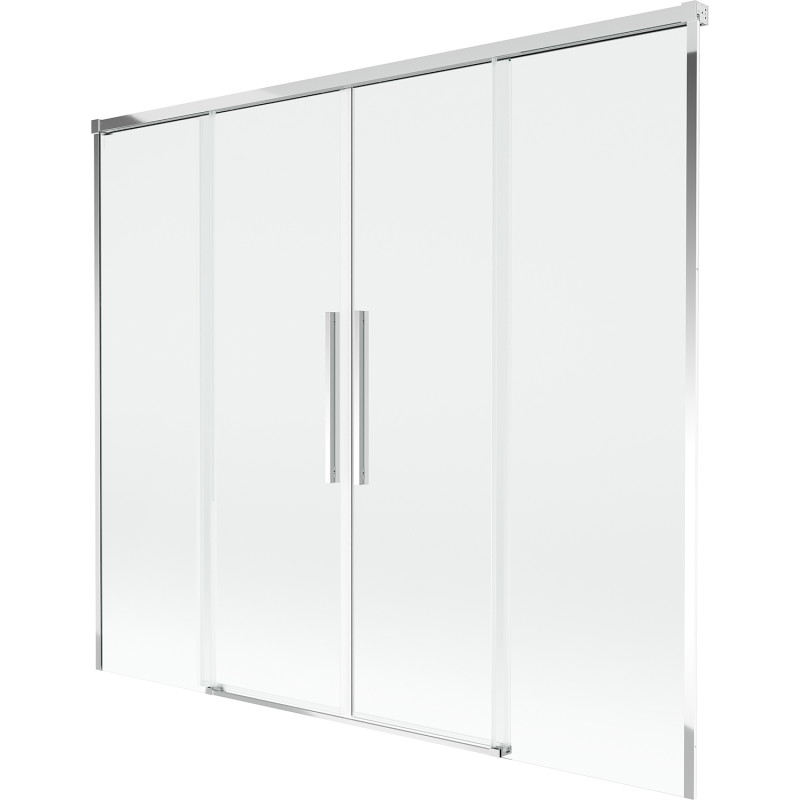 Mexen Rox paroi de baignoire 2 volets coulissante 190 x 150 cm, transparent, chromé - 8C9-190-002-01-00