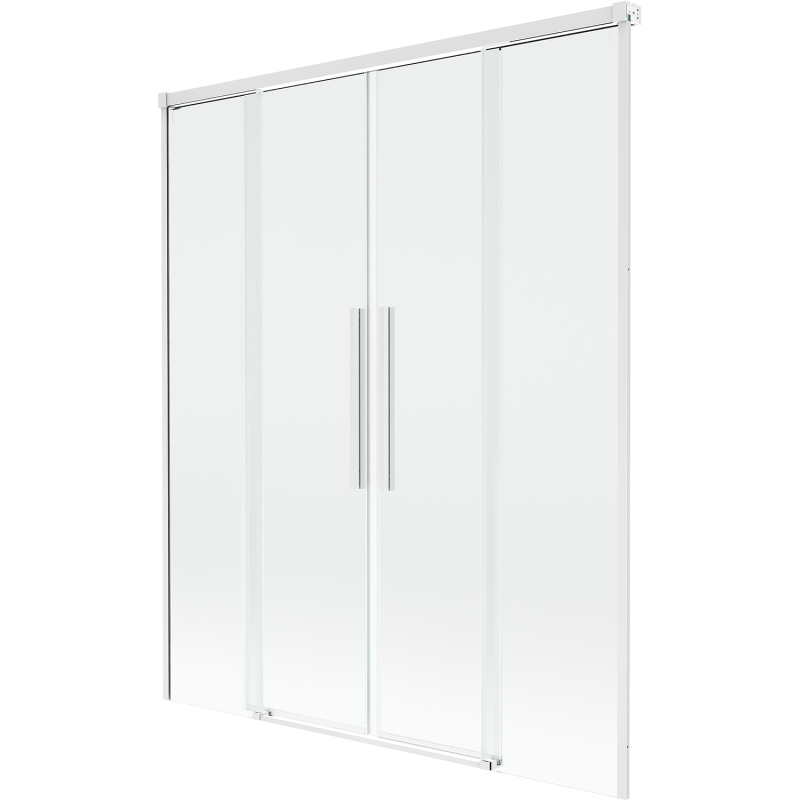 Mexen Rox paroi de douche 2 volets coulissants 150 x 150 cm, transparent, blanc - 8C9-150-002-20-00