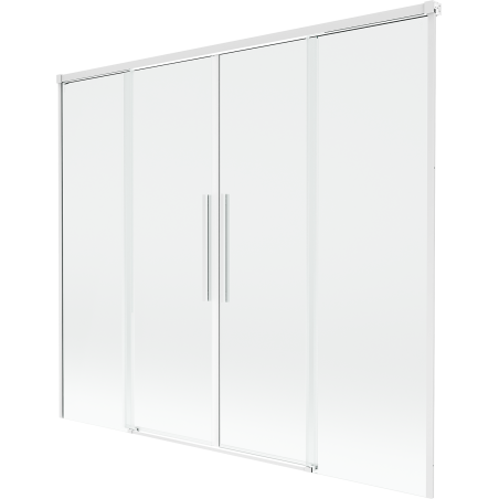 Mexen Rox paroi de baignoire 2 volets coulissants 180 x 150 cm, transparent, blanc - 8C9-180-002-20-00