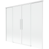 Mexen Rox paroi de baignoire 2 volets coulissants 180 x 150 cm, transparent, blanc - 8C9-180-002-20-00