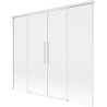 Mexen Rox paroi de baignoire à 2 volets coulissants 190 x 150 cm, transparent, blanc - 8C9-190-002-20-00
