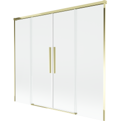 Mexen Rox paroi de douche 2 battants coulissants 170 x 150 cm, transparent, doré - 8C9-170-002-50-00