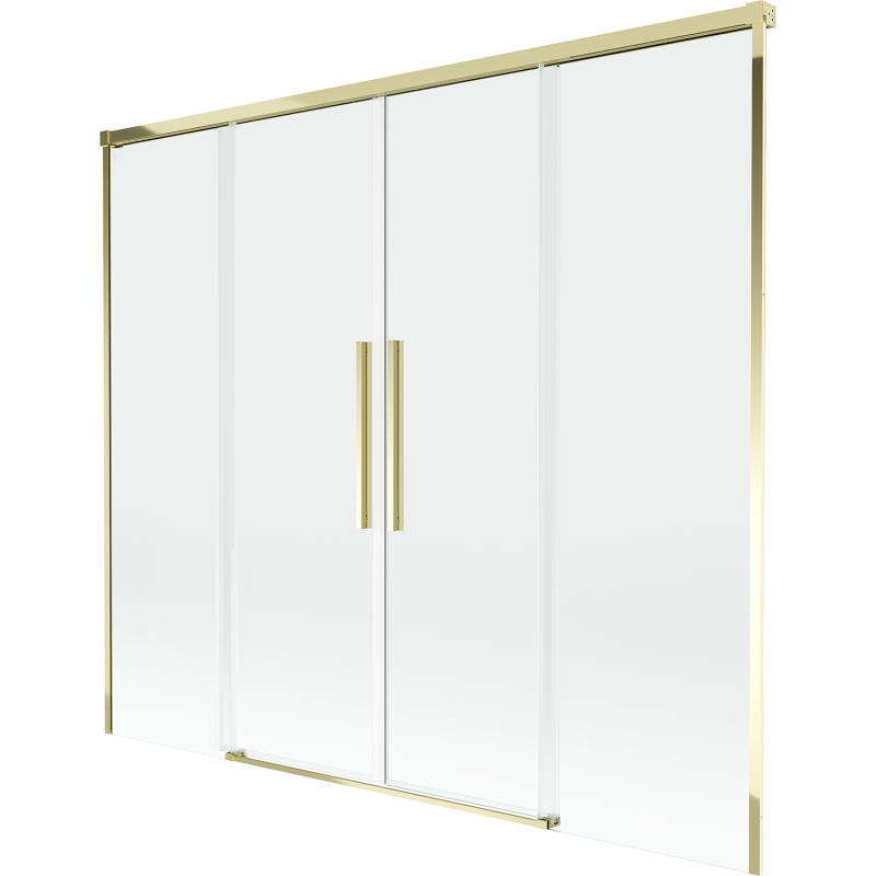 Mexen Rox paroi de douche 2 battants coulissants 170 x 150 cm, transparent, doré - 8C9-170-002-50-00