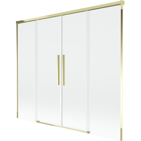 Mexen Rox paroi de douche 2 battants coulissants 170 x 150 cm, transparent, doré - 8C9-170-002-50-00