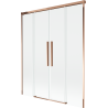 Mexen Rox paroi de douche à 2 pans coulissante 150 x 150 cm, transparent, or rose - 8C9-150-002-60-00