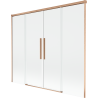 Mexen Rox paroi de douche 2 volets coulissants 180 x 150 cm, transparent, cuivre brossé - 8C9-180-002-65-00