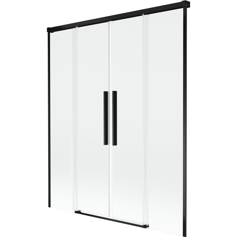 Mexen Rox paravent de baignoire coulissant à 2 panneaux 150 x 150 cm, transparent, noir - 8C9-150-002-70-00