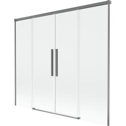 Mexen Rox paroi de douche 2 volets coulissants 170 x 150 cm, transparent, gun metal - 8C9-170-002-95-00