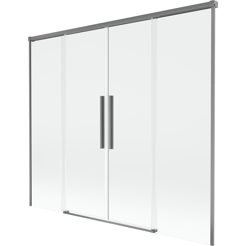 Mexen Rox paroi de douche 2 volets coulissants 170 x 150 cm, transparent, gun metal - 8C9-170-002-95-00
