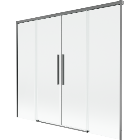 Mexen Rox paroi de douche 2 volets coulissants 170 x 150 cm, transparent, gun metal - 8C9-170-002-95-00