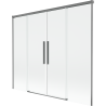 Mexen Rox paroi de douche 2 volets coulissants 170 x 150 cm, transparent, gun metal - 8C9-170-002-95-00