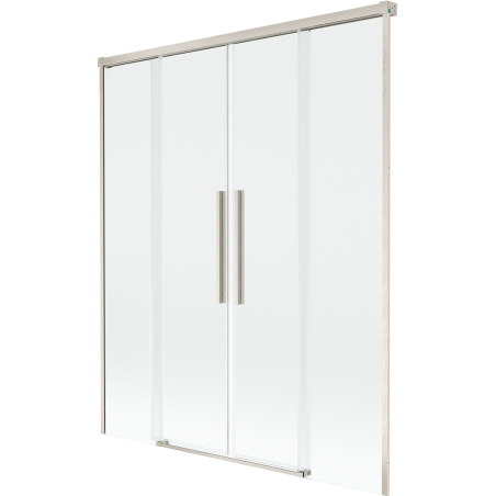 Mexen Rox paroi de douche à 2 volets coulissants 160 x 150 cm, transparent, nickel brossé - 8C9-160-002-97-00