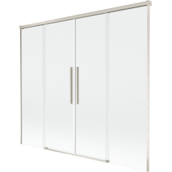 Mexen Rox paroi de douche à 2 panneaux coulissants 180 x 150 cm, transparent, nickel brossé - 8C9-180-002-97-00