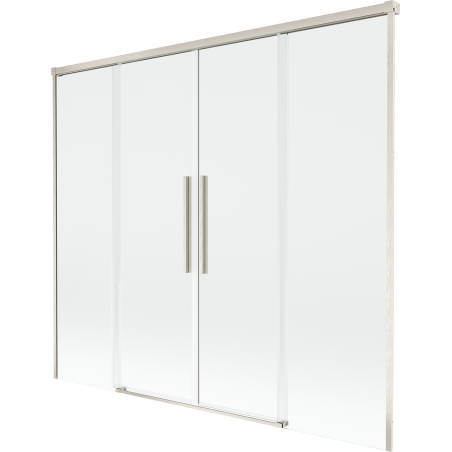 Mexen Rox paroi de douche à 2 panneaux coulissants 180 x 150 cm, transparent, nickel brossé - 8C9-180-002-97-00