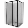 Mexen Rox Duo cabine de douche coulissante 100 x 75 cm, cadre noir, noir - 8C2D-100-075-70-70