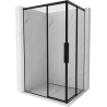 Mexen Rox Duo cabine de douche coulissante 100 x 90 cm, cadre noir, noir - 8C2D-100-090-70-70