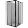 Mexen Rox Duo cabine de douche coulissante 95 x 95 cm, cadre noir, noir - 8C2D-095-095-70-70