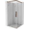Mexen Rox Duo cabine de douche coulissante 95 x 95 cm, transparent, or rose - 8C2D-095-095-60-00