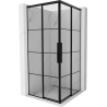 Mexen Rox Duo cabine de douche coulissante 75 x 75 cm, grille noire, noir - 8C2D-075-075-70-77