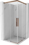 Mexen Rox Duo cabine de douche coulissante 110 x 110 cm, transparent, or rose - 8C2D-110-110-60-00
