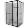 Mexen Rox Duo cabine de douche coulissante 95 x 80 cm, grille noire, noire - 8C2D-095-080-70-77