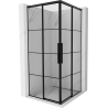 Mexen Rox Duo cabine de douche coulissante 85 x 85 cm, grille noire, noir - 8C2D-085-085-70-77