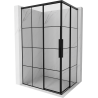 Mexen Rox Duo cabine de douche coulissante 120 x 100 cm, grille noire, noir - 8C2D-120-100-70-77