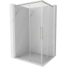 Mexen Rox Duo cabine de douche coulissante 85 x 80 cm, transparent, nickel brossé - 8C2D-085-080-97-00