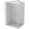 Mexen Rox Duo cabine de douche coulissante 95 x 80 cm, transparente, nickel brossé - 8C2D-095-080-97-00