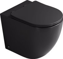 Mexen Lena cuvette WC au sol Rimless Tornado avec abattant à fermeture ralentie slim, duroplast, noir mat - 3222T4085