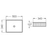Mexen Grovo lavabo à poser rainuré 50 x 34 cm, blanc - 22305000