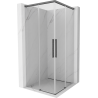 Mexen Rox Duo cabine de douche coulissante 80 x 80 cm, transparente, gris canon brossé - 8C2D-080-080-66-00